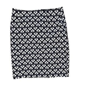 Boden Blue White Floral Petite Pencil Skirt 10P‎ Preppy AOP Business Casual